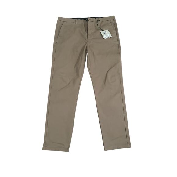 NEW ALLSAINTS Walde Chino Moorland Brown Khaki Size 34 Pants NWT - Picture 1 of 8